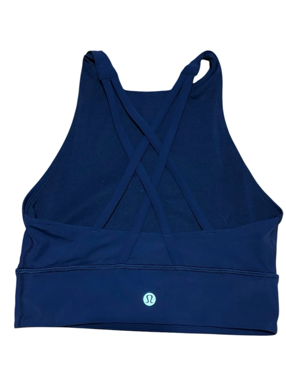 lululemon athletica High-Neck crop top in Navy Blue